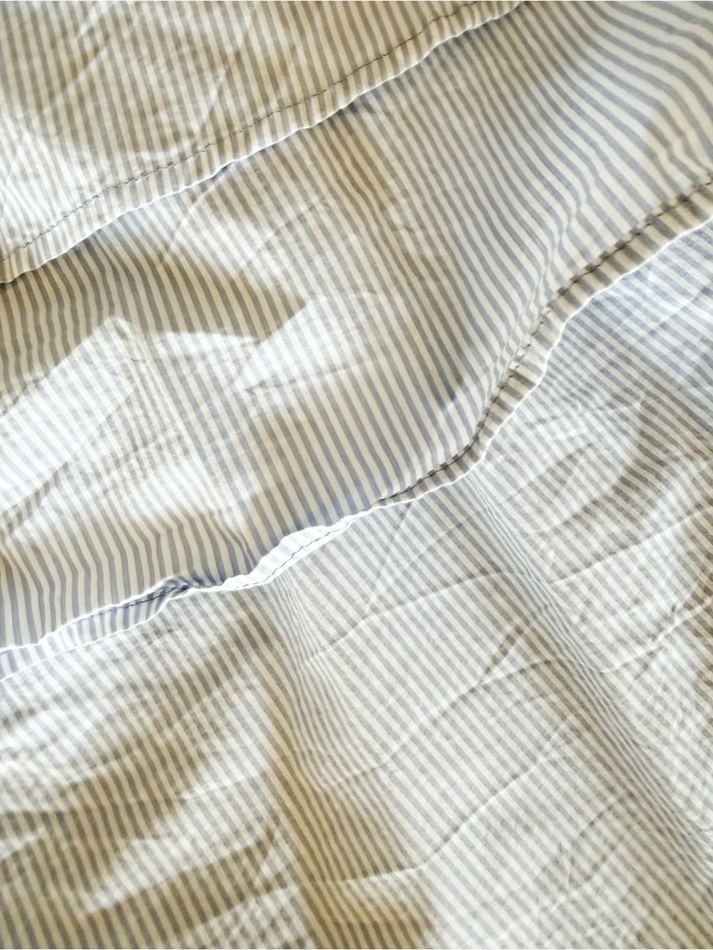 Aerie Good Day Light Blue Pinstripe Button-Up Top and Shorts Set - Picture 2 of 4